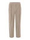 Brunello Cucinelli Straight-leg Corduroy Trousers In Beige