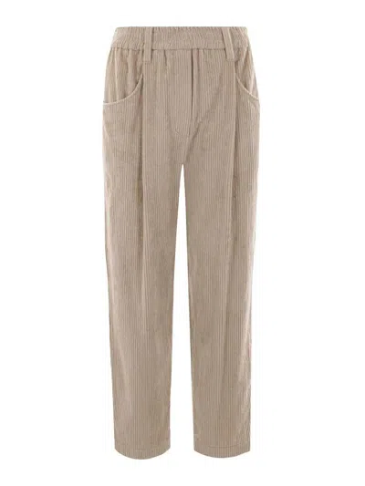 BRUNELLO CUCINELLI CORDUROY VELVET TROUSERS