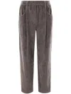 Brunello Cucinelli Straight-leg Corduroy Trousers In Gray