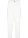 Brunello Cucinelli Cotton Corduroy Tailored Trousers In White