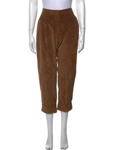 Pre-owned Brunello Cucinelli Corduroy Wide Leg Pants In Brown