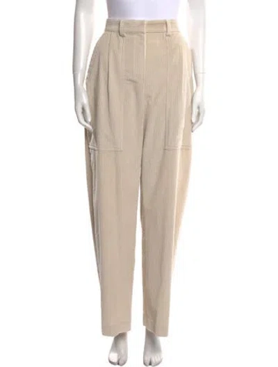 Pre-owned Brunello Cucinelli Corduroy Wide Leg Pants In Neutral