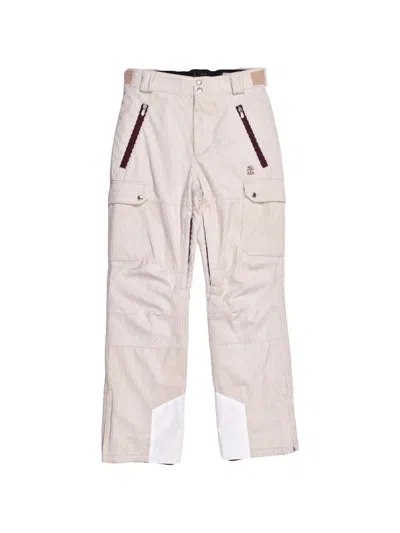 Brunello Cucinelli Corduroy-effect Cargo-pocket Ski Pants In Neutral