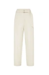 Brunello Cucinelli Linen Trousers With High Waist And Pockets In Beige