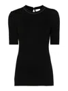 Brunello Cucinelli Cotton Jersey Fitted Jersey T-shirt In Negro