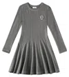 Brunello Cucinelli Cotton And Cashmere-blend Dress In Grey