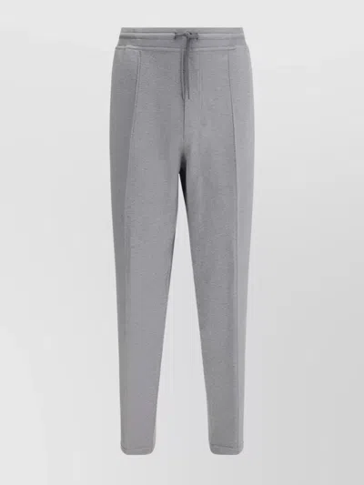 Brunello Cucinelli Cotton And Cashmere Blend Sweatpants With Silk In Gray