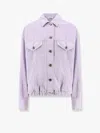 BRUNELLO CUCINELLI COTTON AND LINEN DENIM JACKET WITH ELASTIC BOTTOM