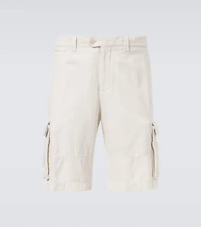 Brunello Cucinelli Cotton And Linen Gabardine Cargo Shorts