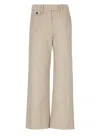 Brunello Cucinelli Cotton And Linen Pants In Neutral