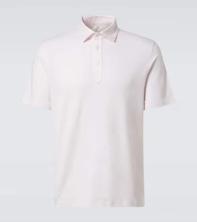 Brunello Cucinelli Cotton-linen Piqué Polo Shirt In White