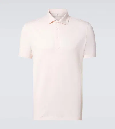 Brunello Cucinelli Cotton And Linen Polo Shirt In Beige