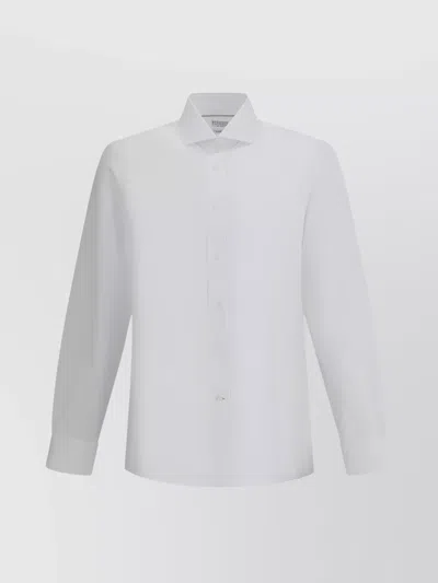 BRUNELLO CUCINELLI COTTON AND LINEN SHIRT
