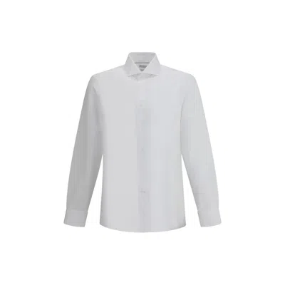 BRUNELLO CUCINELLI COTTON AND LINEN SHIRT