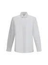 Brunello Cucinelli Cotton Shirt With Button-up Style And Spread Collar