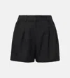 Brunello Cucinelli Cotton And Linen Shorts In Black