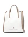 Brunello Cucinelli Cotton And Linen Tote Bag In White