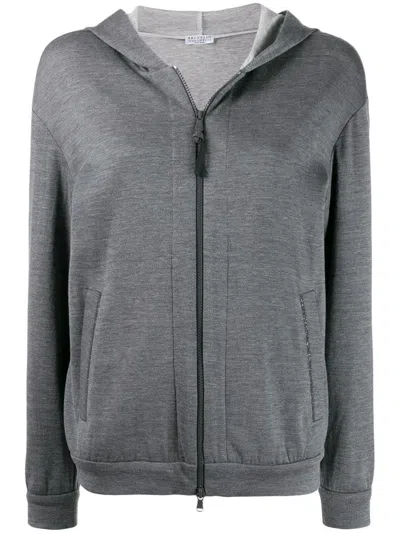 BRUNELLO CUCINELLI BRUNELLO CUCINELLI COTTON AND SILK BLEND HOODIE