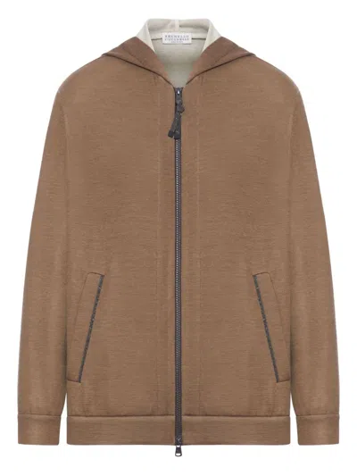 BRUNELLO CUCINELLI BRUNELLO CUCINELLI COTTON AND SILK BLEND HOODIE