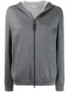 Brunello Cucinelli Women Cotton-silk Sweatshirt Topwear With Jewellery In Grey