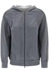 Brunello Cucinelli Felpain Maglia Di Cotone E Seta In Grey