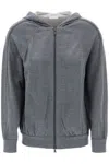 Brunello Cucinelli Felpain Maglia Di Cotone E Seta In Grigio