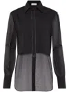 Brunello Cucinelli Cotton And Silk Blend Shirt In Black
