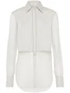 Brunello Cucinelli Cotton Monili Shirt In Grey