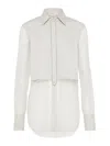 Brunello Cucinelli Cotton Monili Shirt In Gris