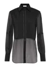 Brunello Cucinelli Cotton And Silk Blend Shirt In Negro