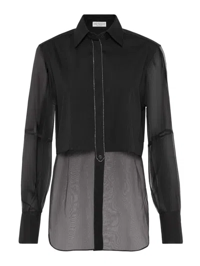 BRUNELLO CUCINELLI CAMISA - NEGRO