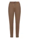 Brunello Cucinelli Drawstring-waist Tapered Trousers In Black