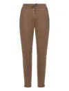 Brunello Cucinelli Drawstring-waist Tapered Trousers In Black