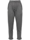 Brunello Cucinelli Women Cotton And Silk Blend Trousers In Gray