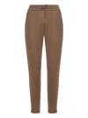 Brunello Cucinelli Drawstring-waist Tapered Trousers In Black