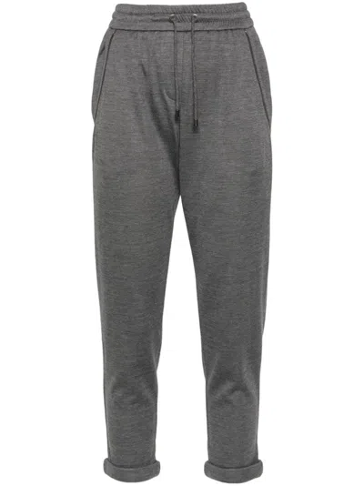 BRUNELLO CUCINELLI BRUNELLO CUCINELLI COTTON AND SILK BLEND TROUSERS