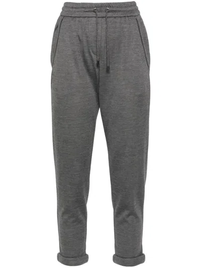 BRUNELLO CUCINELLI BRUNELLO CUCINELLI COTTON AND SILK BLEND TROUSERS