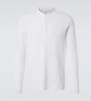 Brunello Cucinelli Cotton And Silk Henley Shirt In White