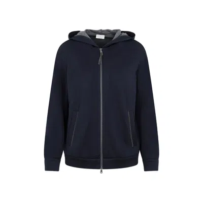 Brunello Cucinelli Cotton And Silk Hoodie