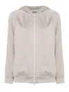 Brunello Cucinelli Monili Chain-detail Hooded Jacket In Nude & Neutrals