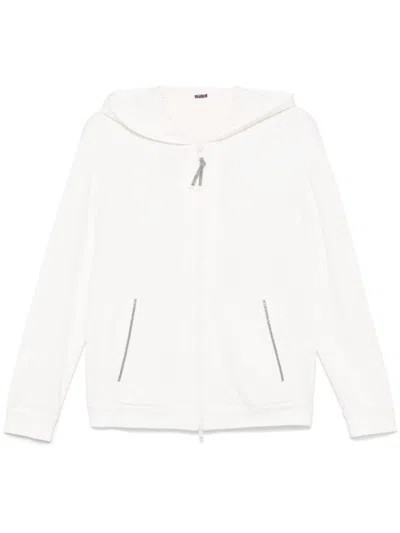 Brunello Cucinelli Cotton And Silk Interlock Topwear In White
