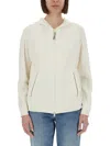 Brunello Cucinelli Cotton And Silk Interlock Topwear In Beige
