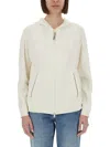 Brunello Cucinelli Cotton And Silk Interlock Topwear In Beige