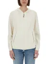Brunello Cucinelli Cotton And Silk Interlock Topwear In Neutrals