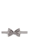 Brunello Cucinelli Cotton And Silk Satin Bow Tie In Grey