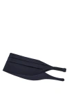 Brunello Cucinelli Cotton And Silk Satin Cummerbund In Navy Blue