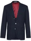 BRUNELLO CUCINELLI BRUNELLO CUCINELLI COTTON AND WOOL PINSTRIPED BLAZER