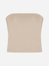 Brunello Cucinelli Strapless Bandeau Top In Beige