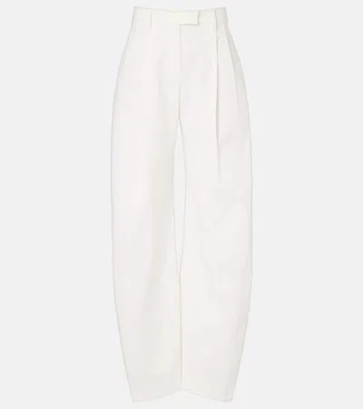 Brunello Cucinelli Cotton Barrel-leg Pants In White