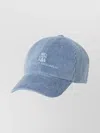 Brunello Cucinelli Cotton Baseball Cap Featuring Logo Design In Brown